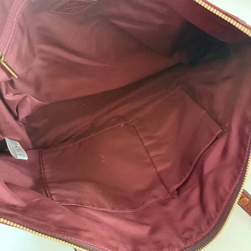 Fossil Rachel Leather Tote with Zipper